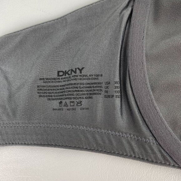 Women's DKNY Underwire Bra size 38D Storm Gray Silky Fabric - Picture 6 of 6